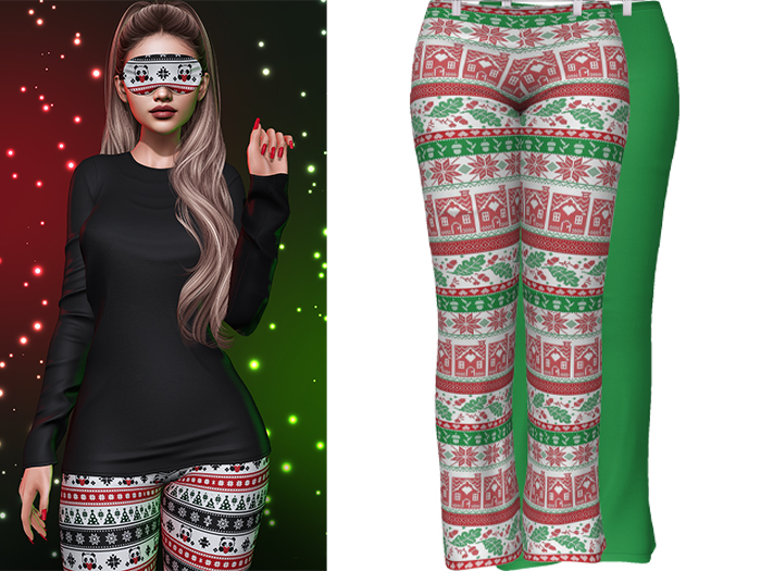 Joy Pajama Pants [Christmas Town] - Maitreya LaraX • PetiteX • eBody Reborn