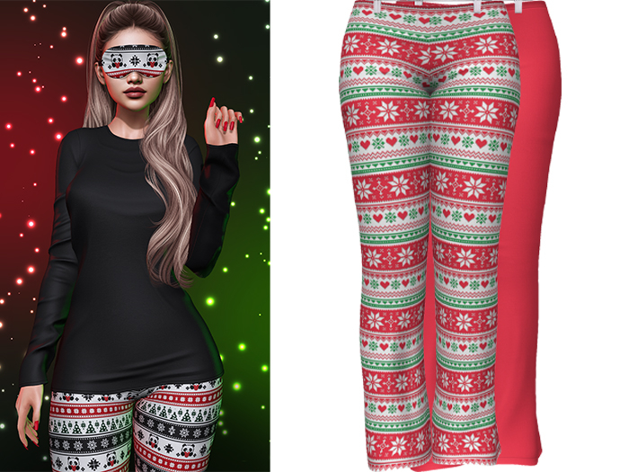 Joy Pajama Pants [Christmas Time] - Maitreya LaraX • PetiteX • eBody Reborn