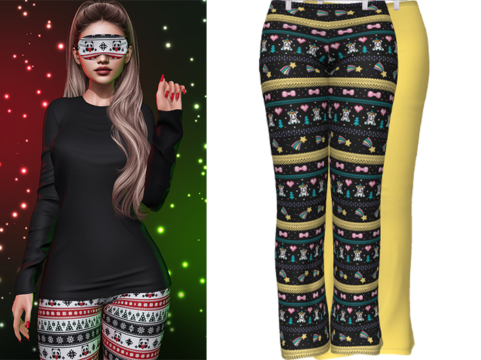 Joy Pajama Pants [Christmas Unicorn] - Maitreya LaraX • PetiteX • eBody Reborn