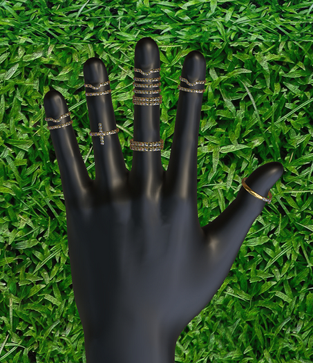 Hollyhood LA Diamond Rings - Gold