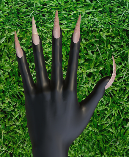 Hollyhood Stiletto Curved  Mani - Snowflake