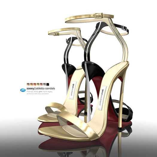 [Gos] Zooey Stiletto Sandals - Metallic Collection