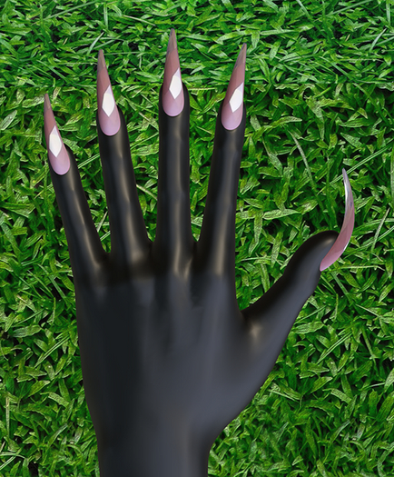 Hollyhood Stiletto Curved Mani - Geometric