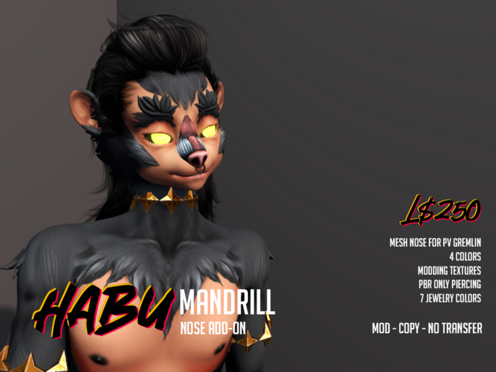 [HABU] Mandrill Nose Addon