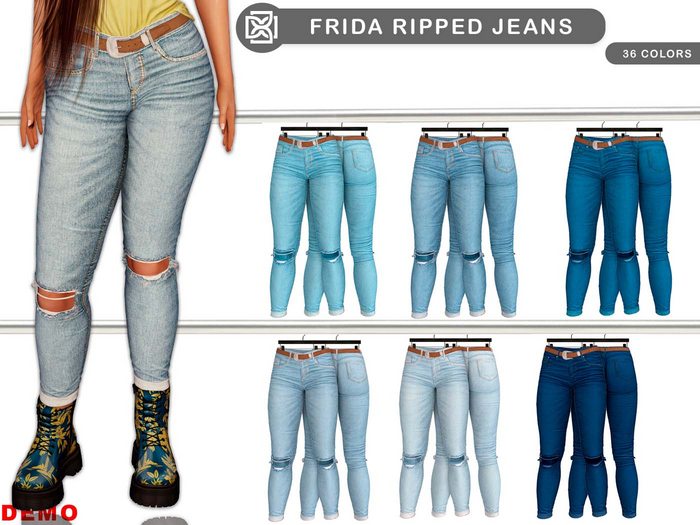Addams - Frida - Ripped Jeans #DEMO