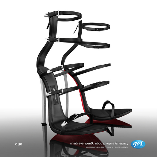 [Gos] Dua Pointed Sandals - Black