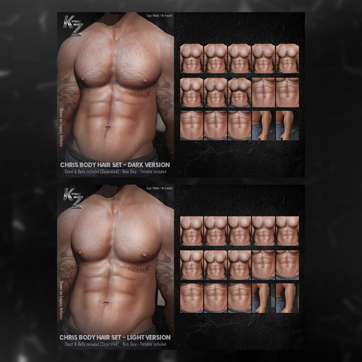 KARMAZZ Chris Body Hair Set - BOM - FATPACK