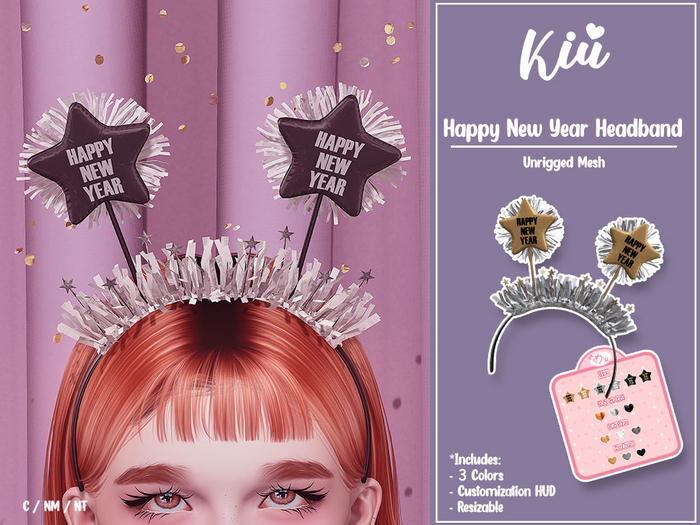 *>Kiu<* - Happy New Year Headband_Stars