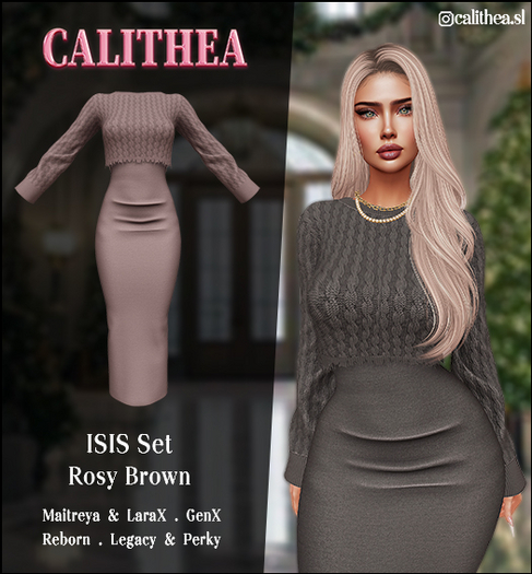 CALITHEA . Isis Set . Rosy Brown