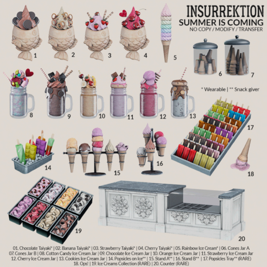 19 - [IK] Summer is Coming - Ice Creams Collection - RARE