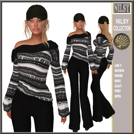 SNOWFLAKE SWEATER,PANTS&BOOTS