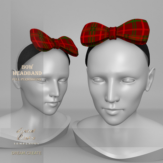 !Lyrical B!zarre Templates! - Bow Headband MESH FP