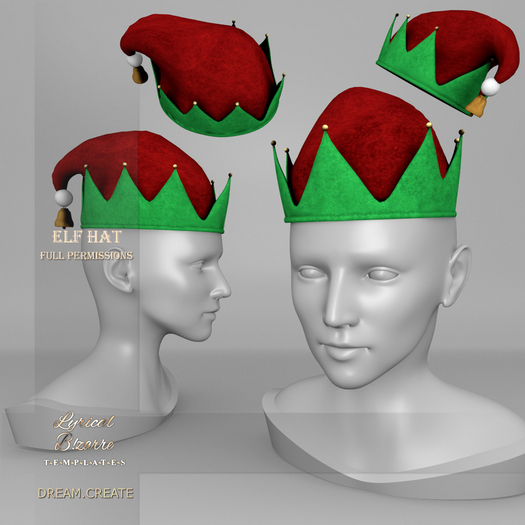 !Lyrical B!zarre Templates! - Elf Hat MESH FP