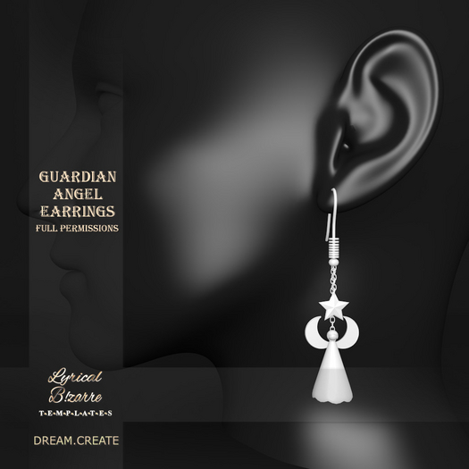 !Lyrical B!zarre Templates! - Guardian Angel Earring MESH DAE V
