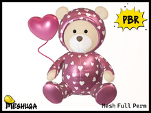 Meshuga PBR Valentines PJ's Teddy Bear Plush Toy FULL PERM MESH