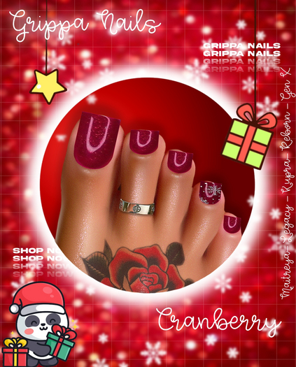 Grippa Pedi:: Cranberry Set