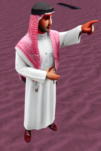 arabian man high poly 001