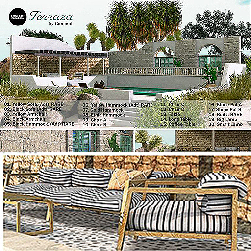 02. CONCEPT} *La Terraza. Black Sofa. RARE