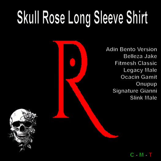 *REM* Skull Rose LS Shirt