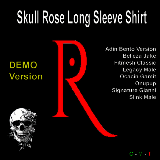 *REM* DEMO Skull Rose LS Shirt