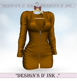 Ariel Dress Brown & White