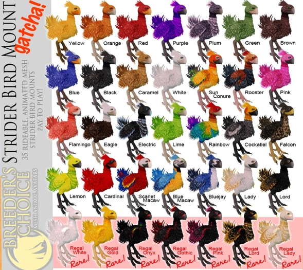 [BC] Strider Bird Mount - Regal Gold - RARE