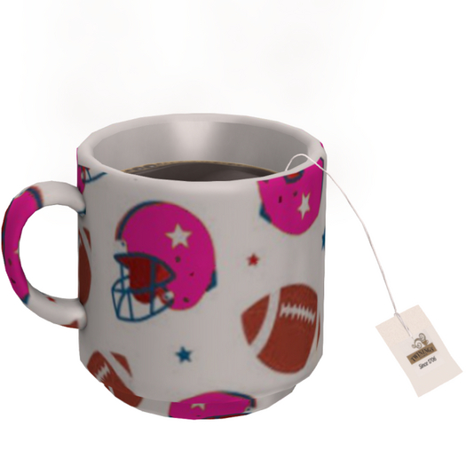 PINK FOOTBALL Coffee Tea Cinnamon Roll Set (Boxed)