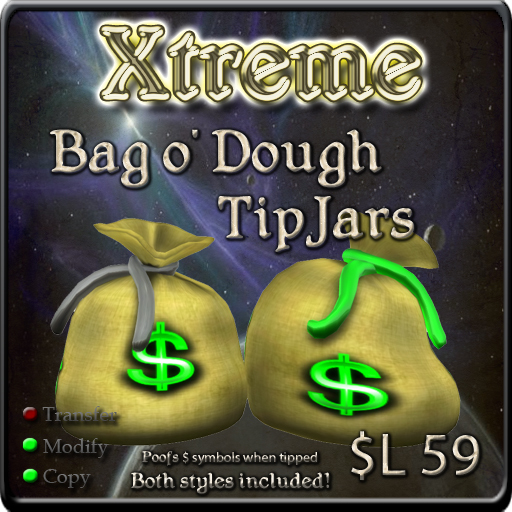 Bag o' Dough Tipjar - Bag of money TipJar