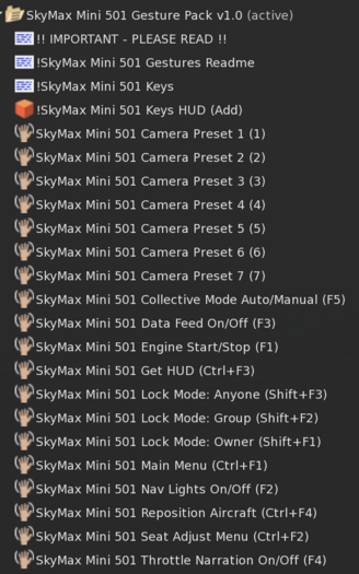 SkyMax Mini 501 Gesture Pack