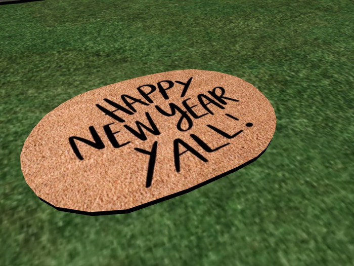 TM Oval Happy New Year Yall Rug