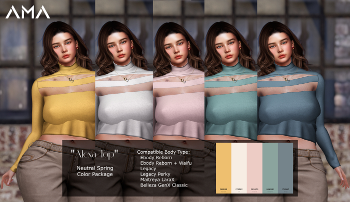 [AMA] Alexa Top - Neutral Spring Color Package