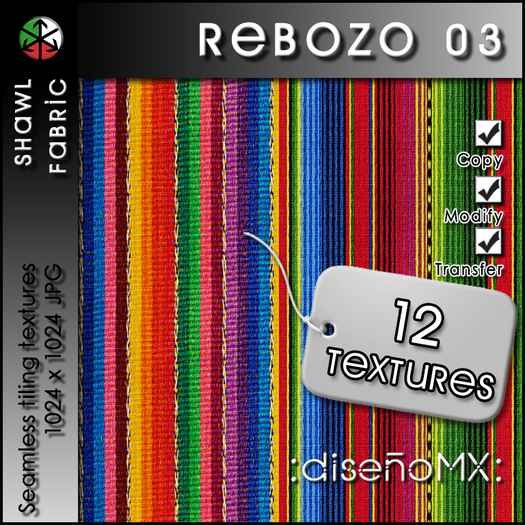 Rebozo 03 :dMX: (Shawl Fabric)