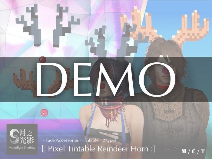 DEMO [:: MS ::] Pixel Tintable Reindeer Horn