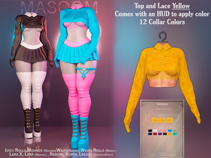 [[ Masoom ]] Catnip Top and Lace - Yellow