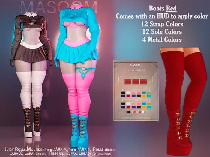 [[ Masoom ]] Catnip Boots - Red