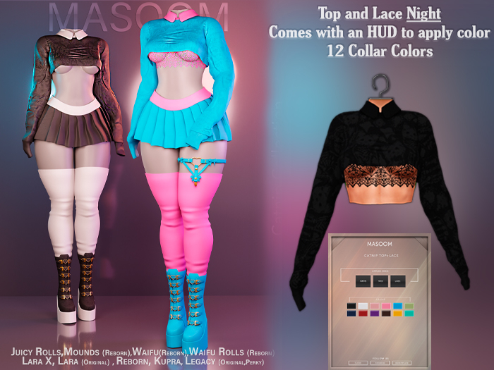 [[ Masoom ]] Catnip Top and Lace - Night