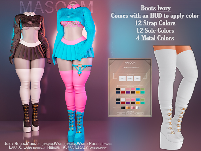 [[ Masoom ]] Catnip Boots - Ivory