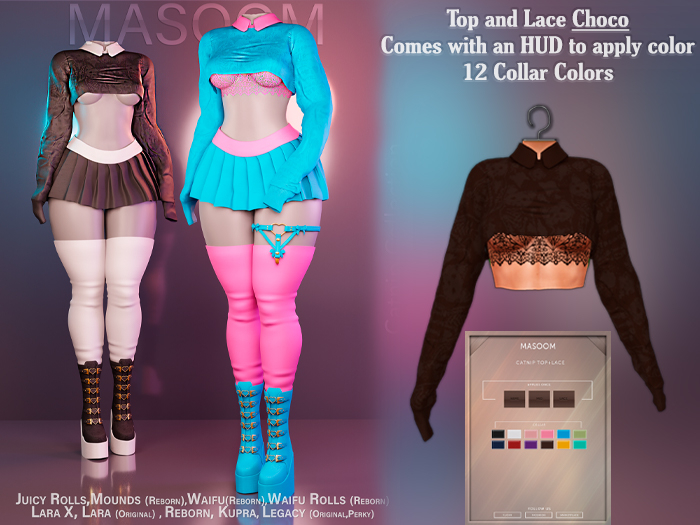 [[ Masoom ]] Catnip Top and Lace - Choco