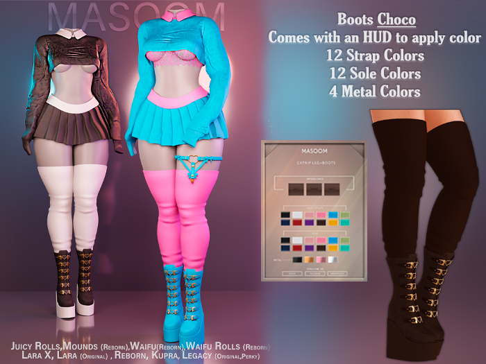 [[ Masoom ]] Catnip Boots - Choco