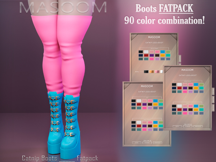 [[ Masoom ]] Catnip Collection Boots - FATPACK