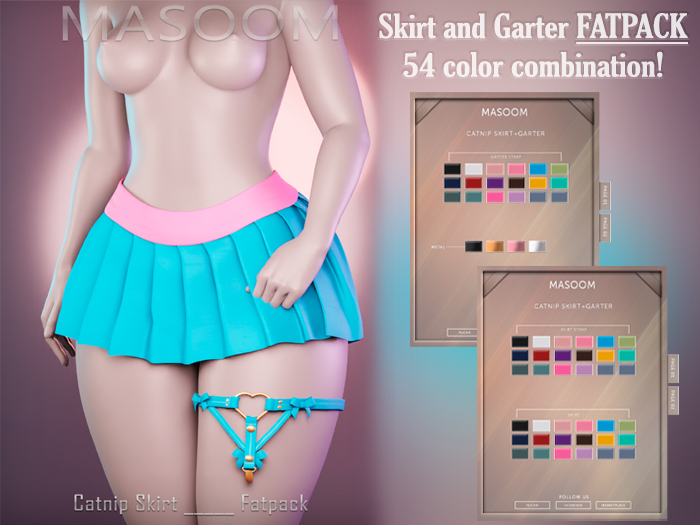 [[ Masoom ]] Catnip Skirt and Garter - FATPACK