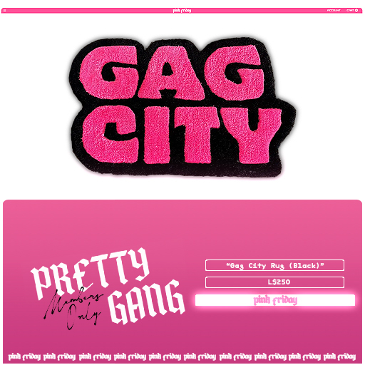 PINK FRIDAY. - Gag City Rug (Black)