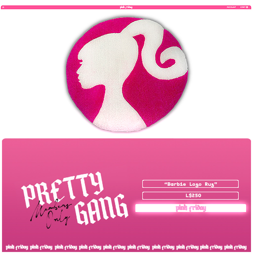 PINK FRIDAY. -Barbie Logo Rug 