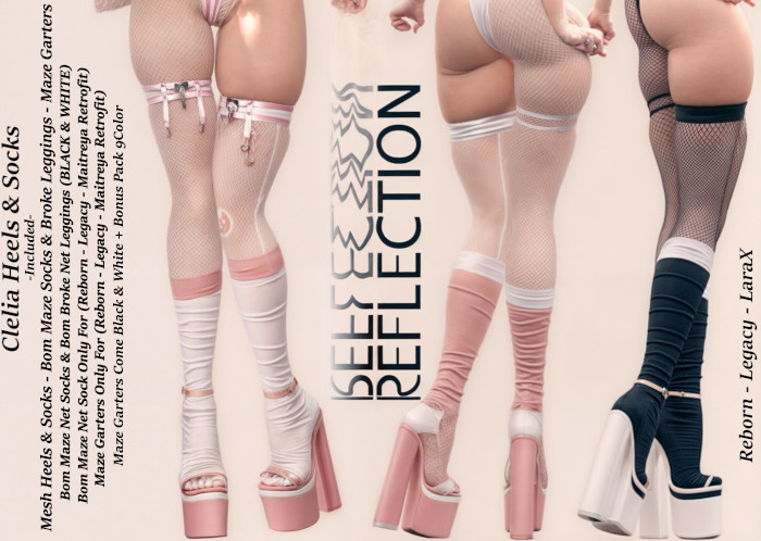\\Reflection// Clelia Heels & Socks (Reborn - Legacy - LaraX)