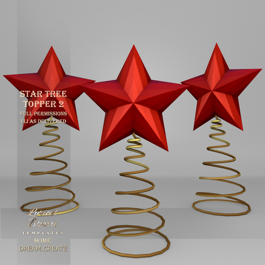 !Lyrical B!zarre Templates! - Star Tree Topper 2 MESH FP