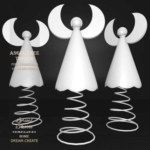 !Lyrical B!zarre Templates! - Angel Tree Topper MESH DAE Vers