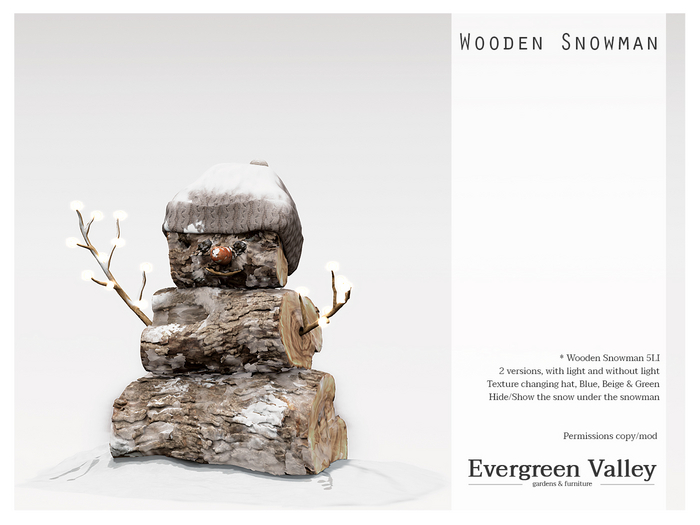 Wooden Snowman