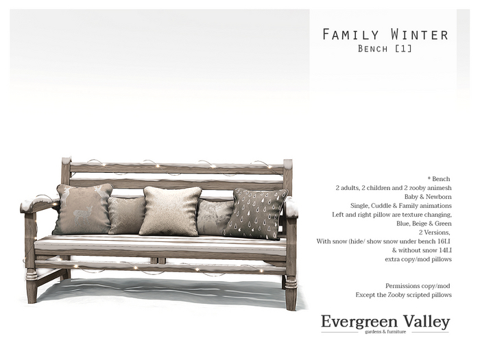 Family Winter Bench