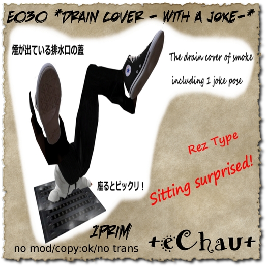 +eChau+ E030 *drain cover -with a joke-*