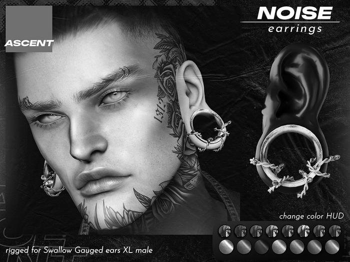 ASCENT - DEMO Noise Earrings (Gauged XL M)